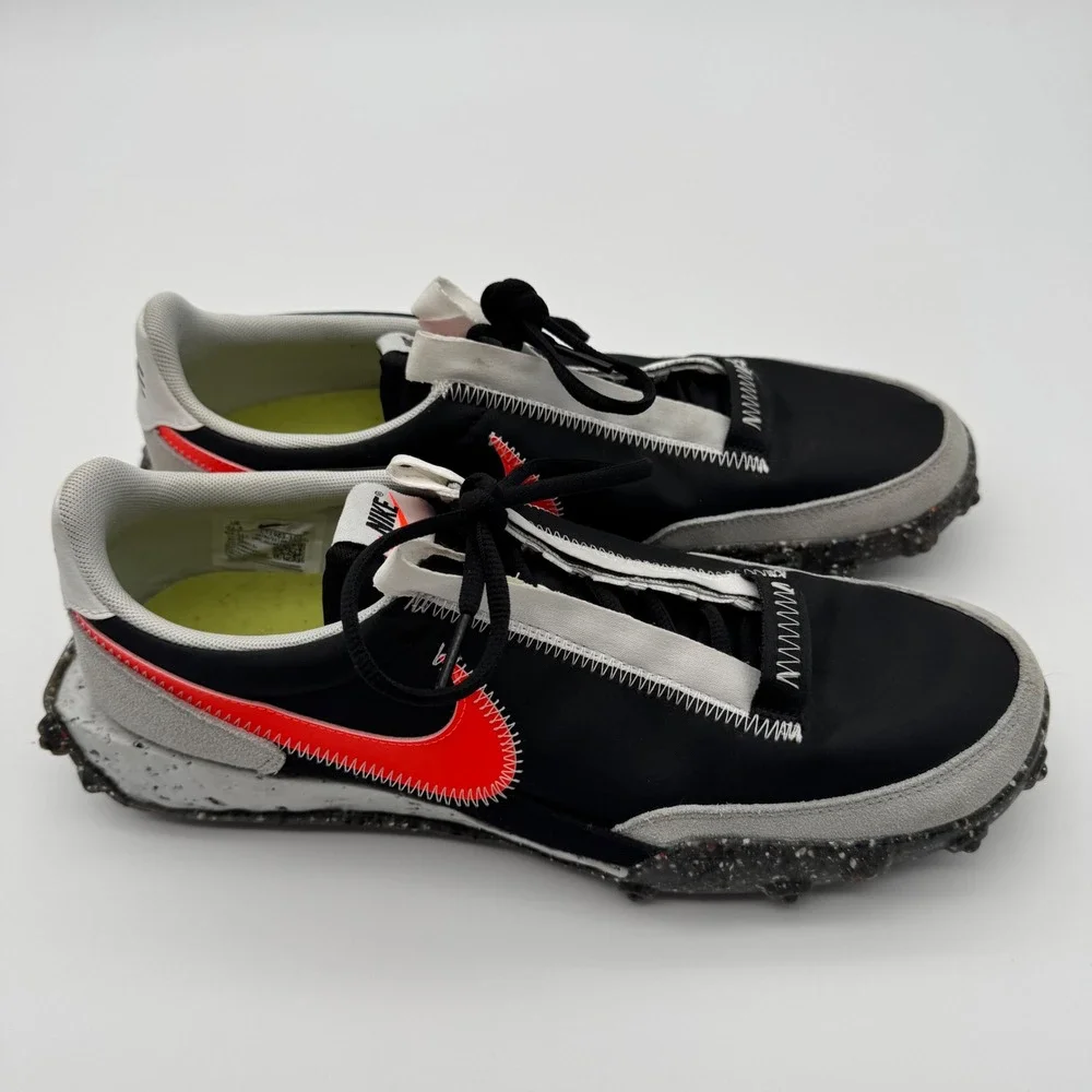 Nike Waffle Racer Crater Black Womens Sneakers Size 11.5 Womens 10 Mens